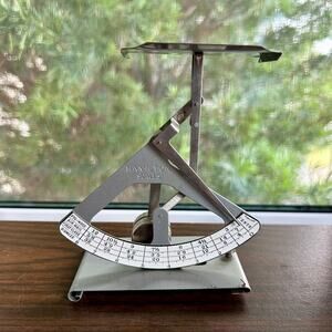 Vintage Hamilton Postal Scale – Mid-Century Metal Desk Scale 5.25”